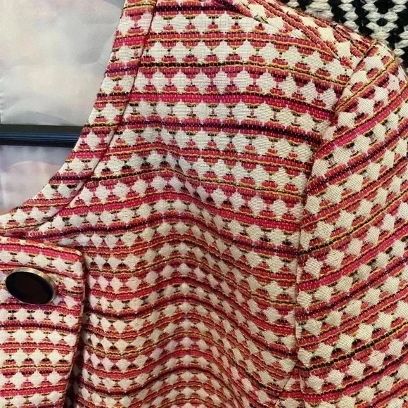 HALOGEN VINTAGE PINK PLAID BLAZER M - Picture 5 of 7